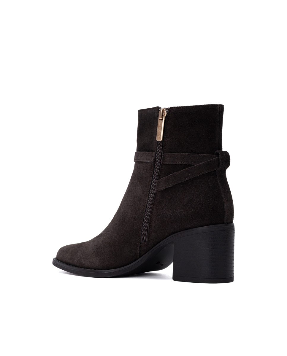 Botines de mujer con cremallera - Carmela - Marrón Marrón-2