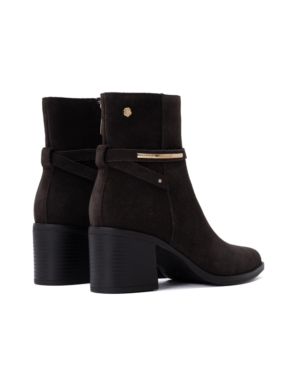 Botines de mujer con cremallera - Carmela - Marrón Marrón-7