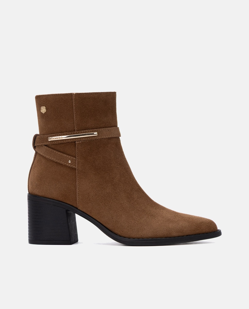 Botines de mujer con cremallera - Carmela - Camel Camel-1
