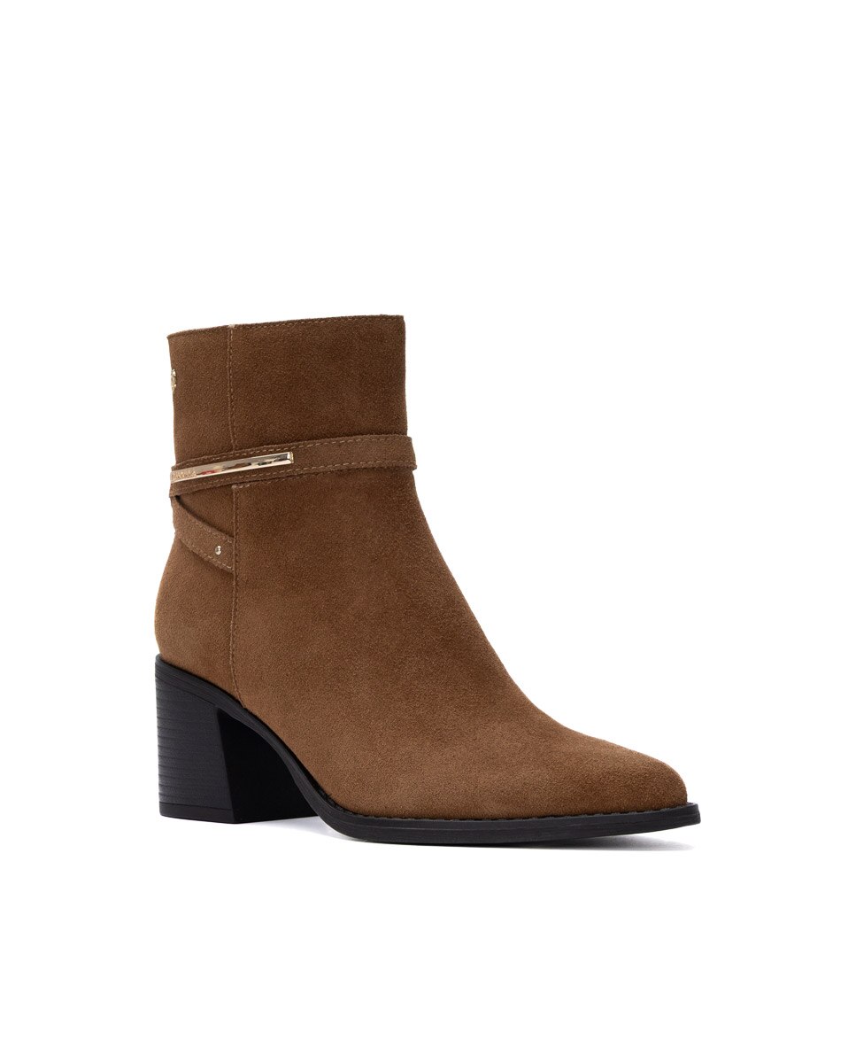 Botines de mujer con cremallera - Carmela - Camel Camel-3