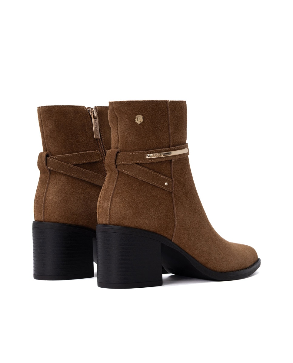 Botines de mujer con cremallera - Carmela - Camel Camel-6