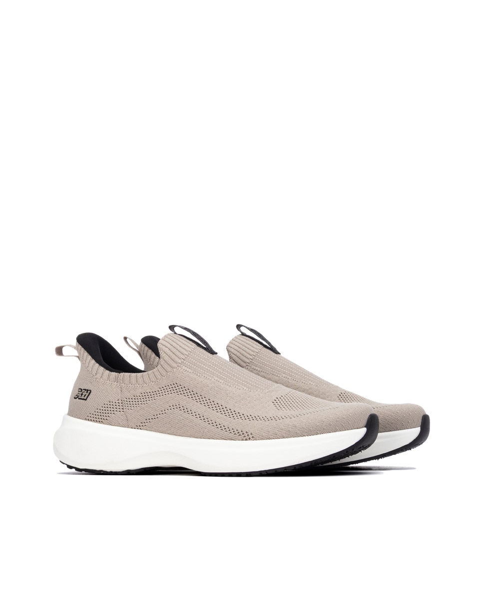 Zapatilla de mujer con cordones - Xti - Marrón Marrón-4