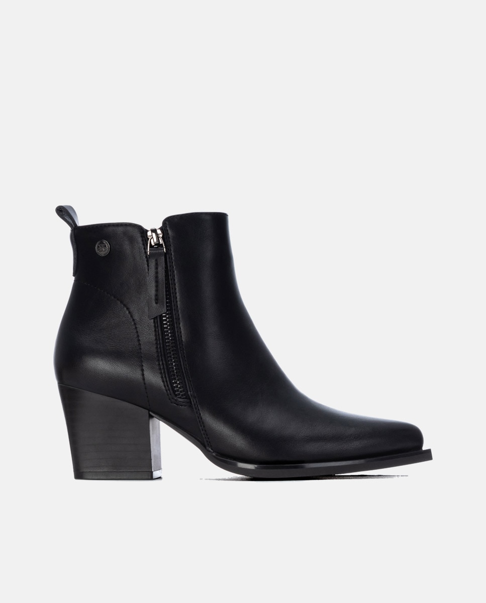 Botines de mujer con cremallera - Xti - Negro Negro-1