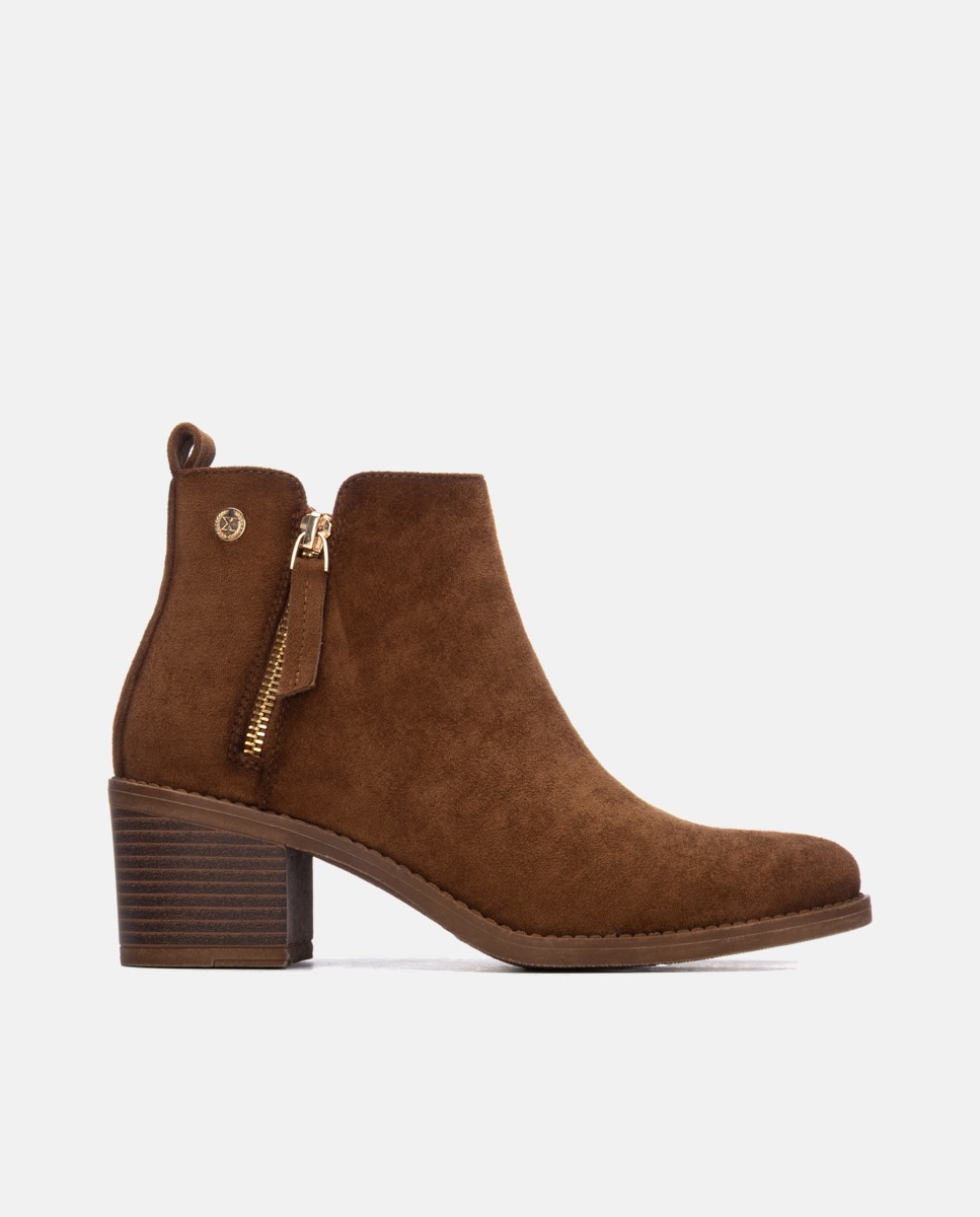 Botines de mujer con cremallera - Xti - Camel Camel-1