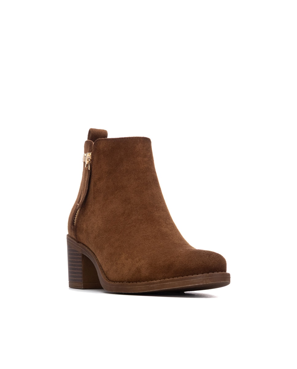Botines de mujer con cremallera - Xti - Camel Camel-3