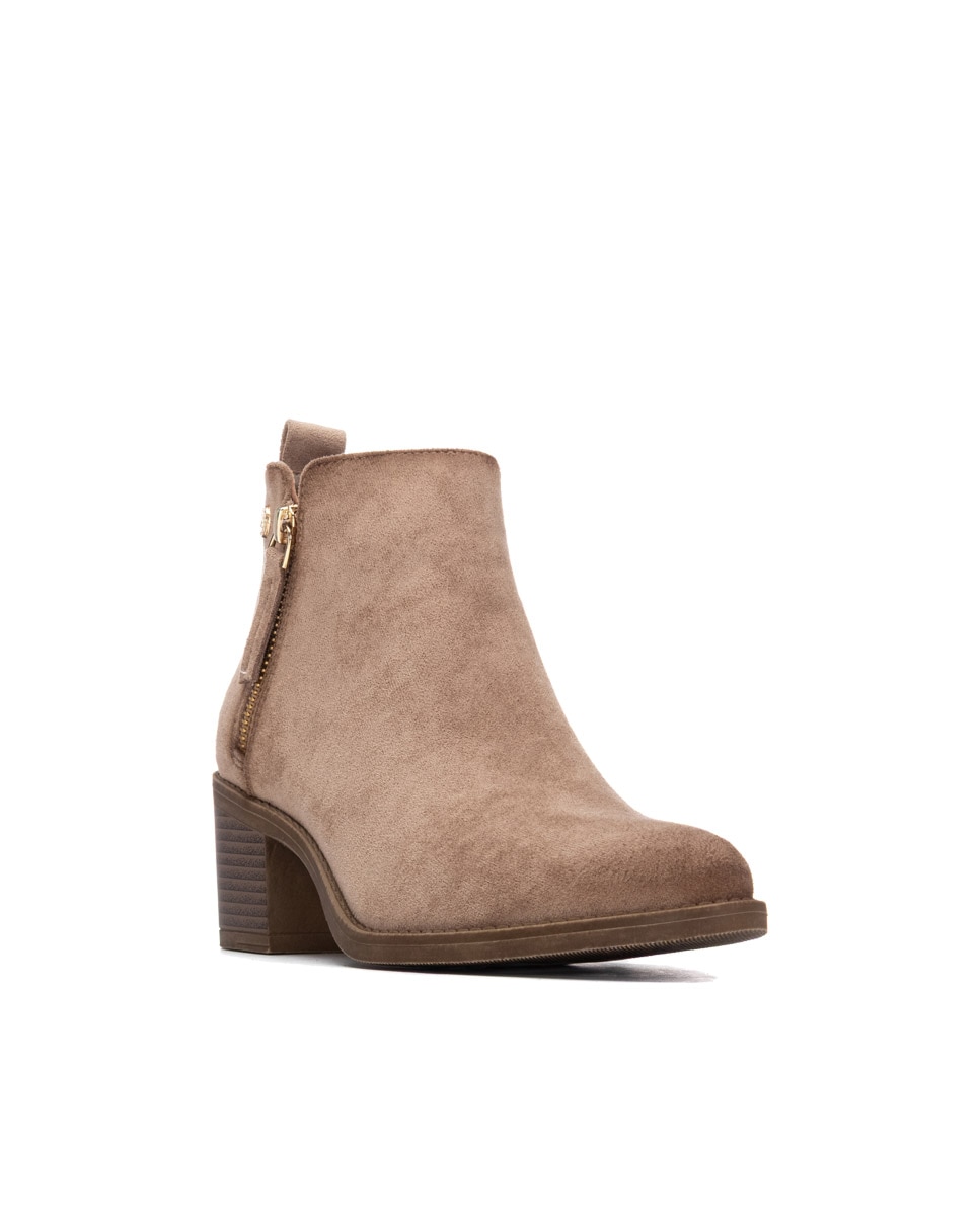 Botines de mujer con cremallera - Xti - Beige Beige-3