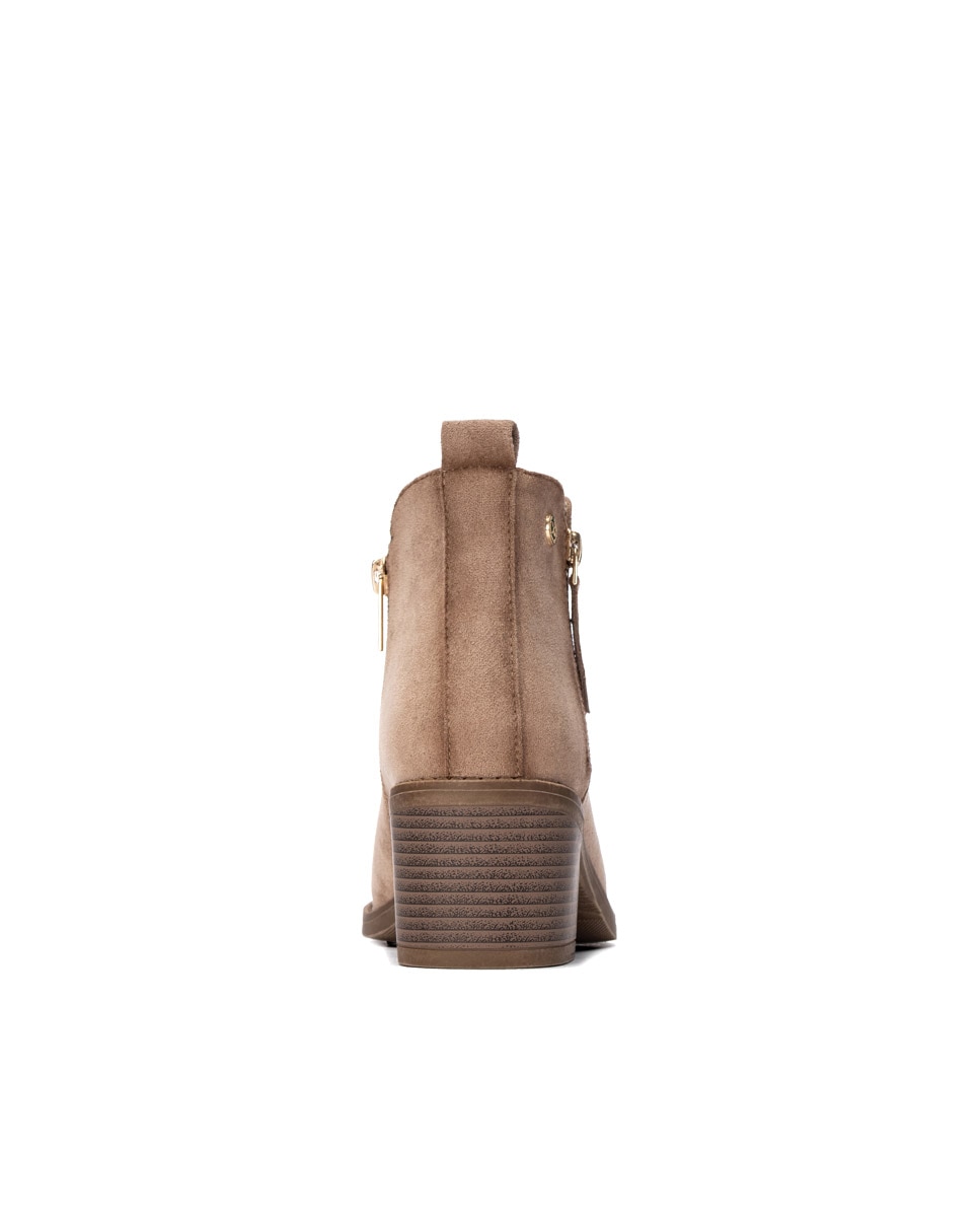 Botines de mujer con cremallera - Xti - Beige Beige-5