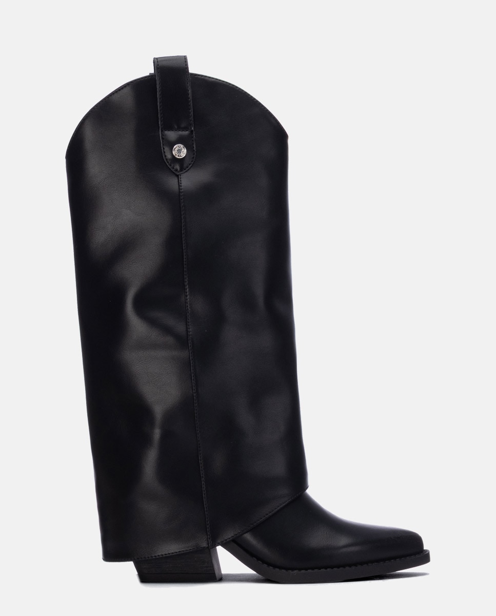 Bota de mujer con cremallera - Refresh - Negro Negro-1