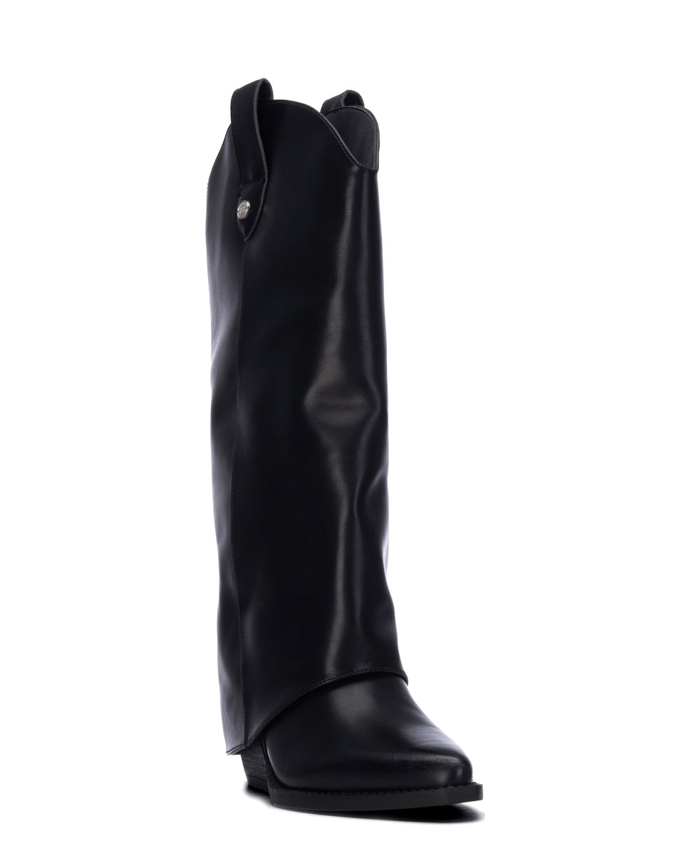 Bota de mujer con cremallera - Refresh - Negro Negro-2