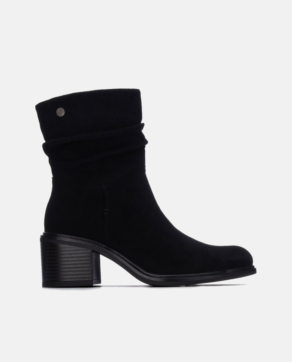 Botines de mujer con cremallera - Refresh - Negro Negro-1