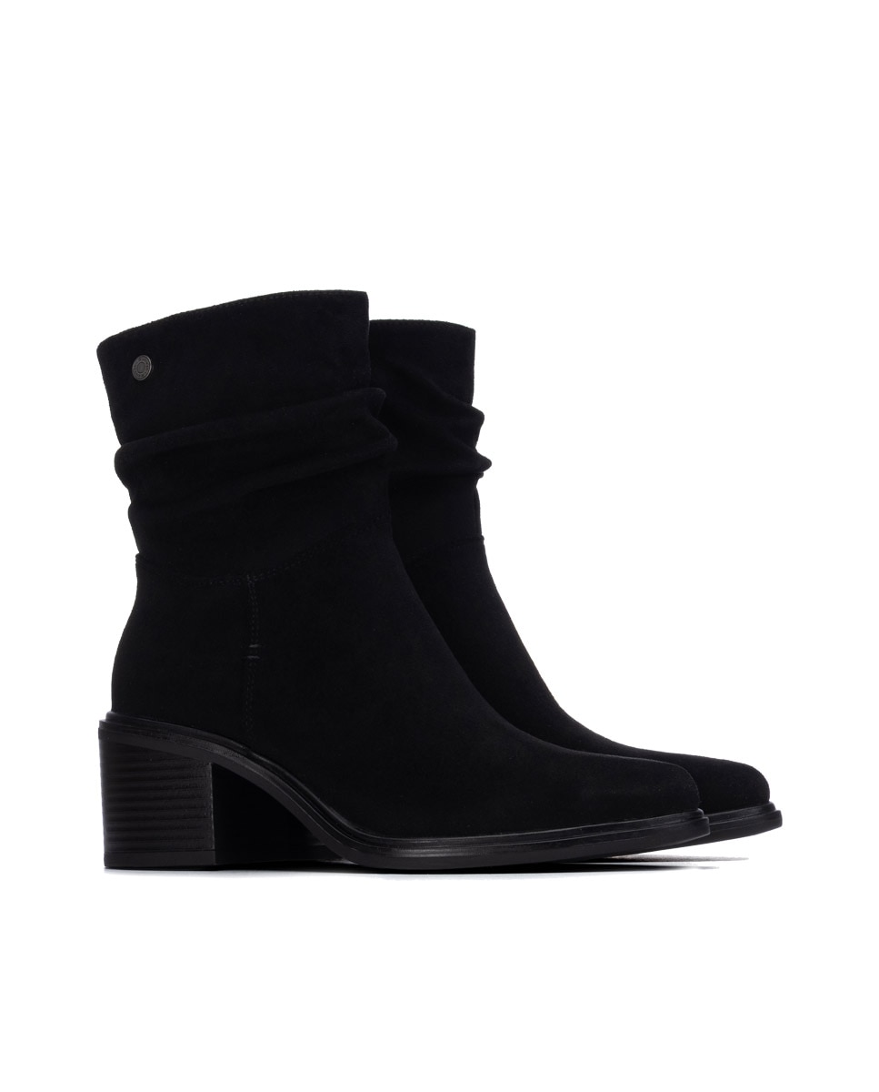 Botines de mujer con cremallera - Refresh - Negro Negro-4