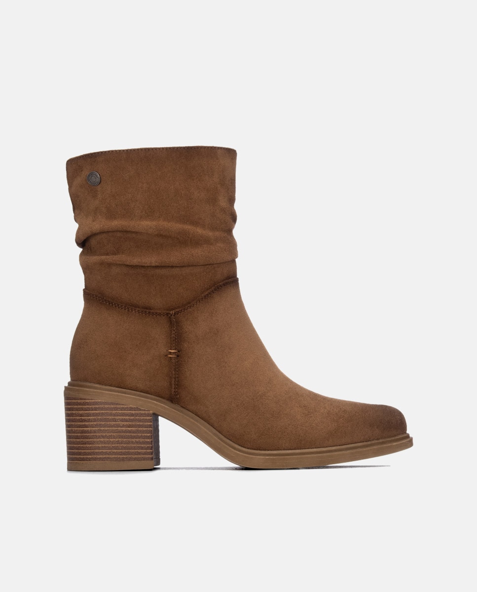 Botines de mujer con cremallera - Refresh - Camel Camel-1