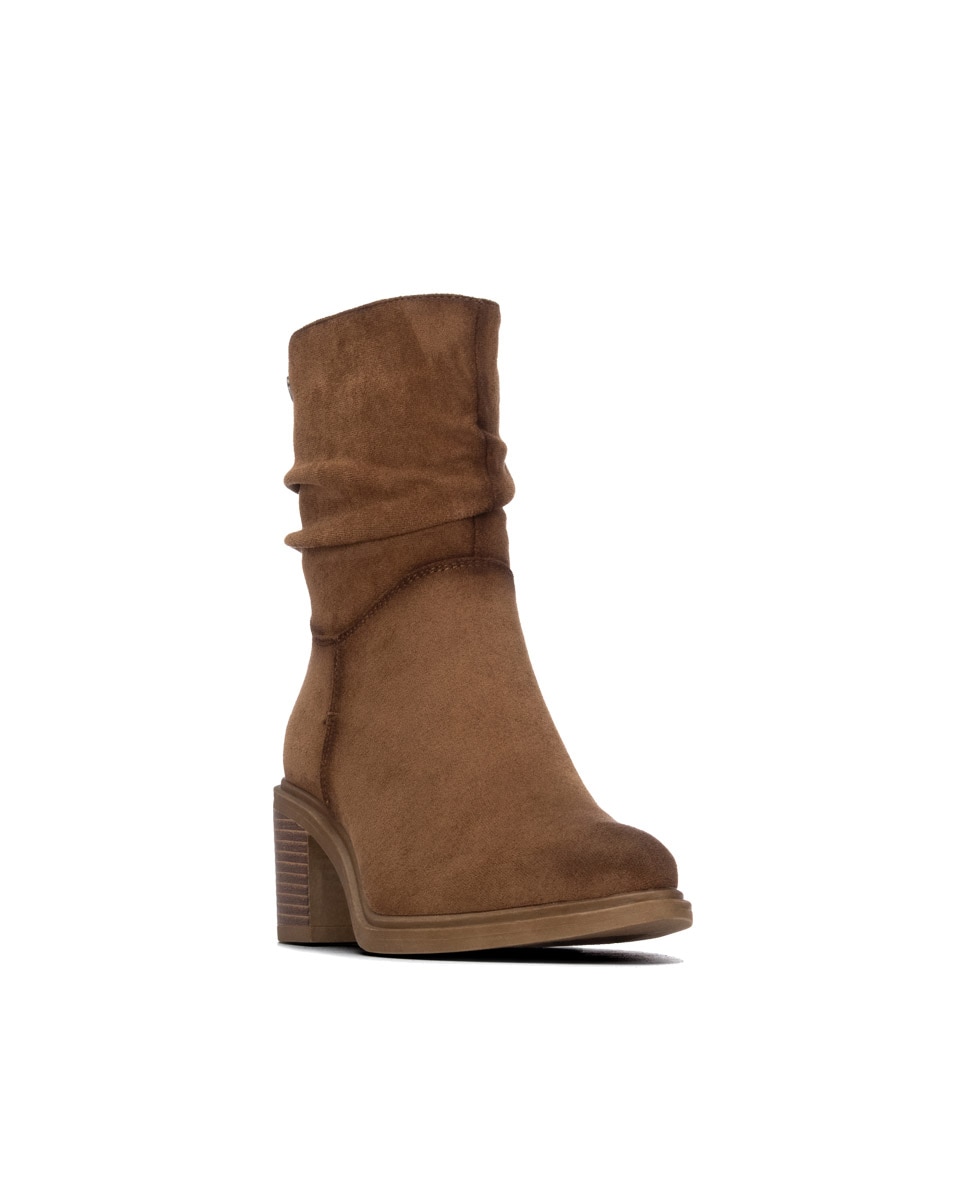 Botines de mujer con cremallera - Refresh - Camel Camel-3