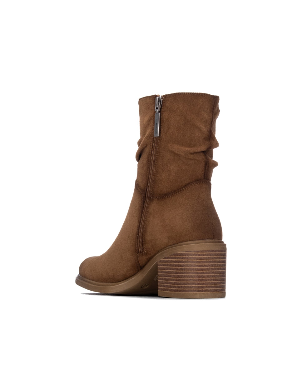 Botines de mujer con cremallera - Refresh - Camel Camel-2