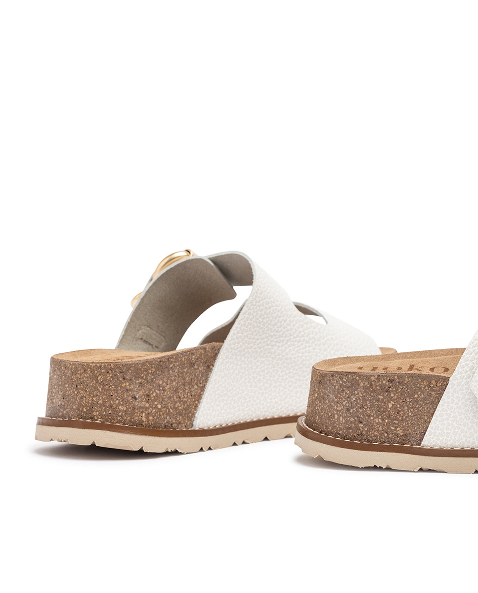 Sandalias de tacón de mujer de piel - Yokono - Blanco Blanco-3
