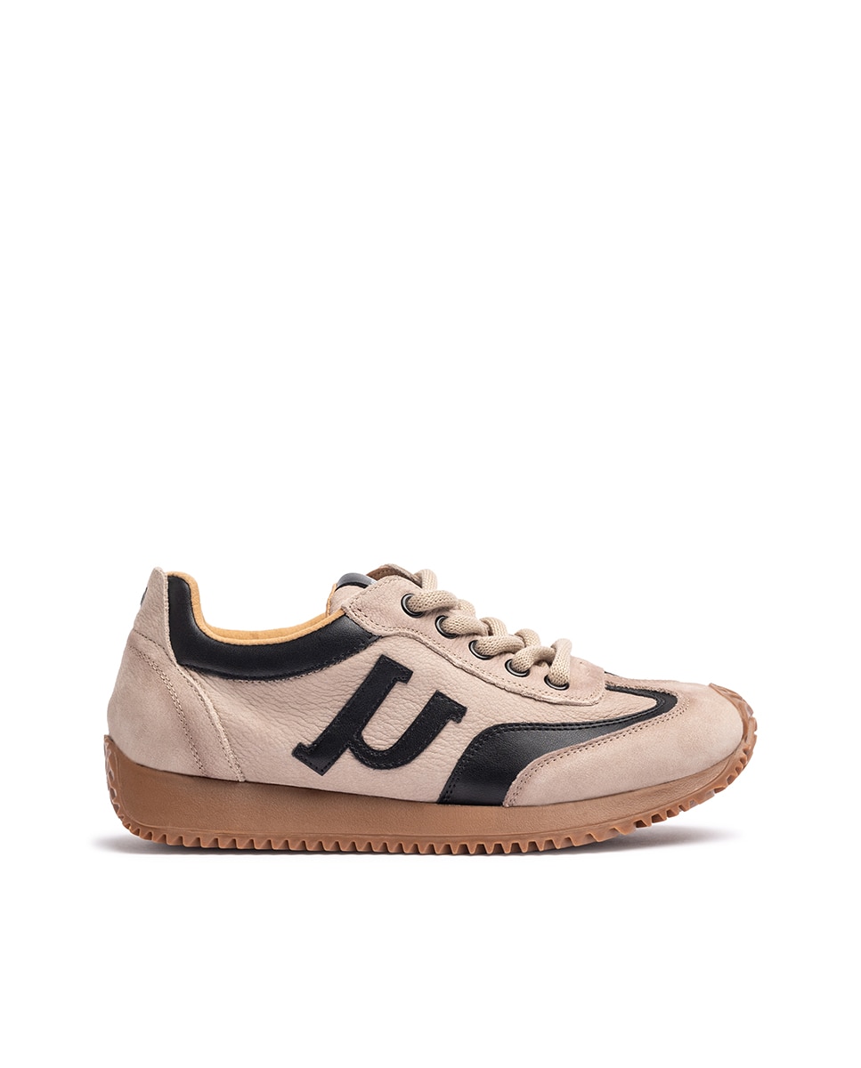 Zapatillas de mujer de piel - Yokono - Beige Beige-1