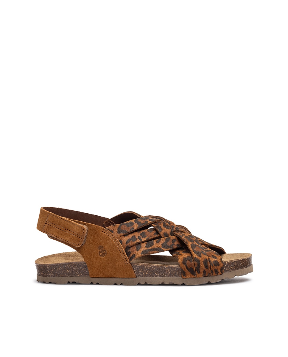 Sandalias planas de mujer de piel - Yokono - Marrón / Naranja Marrón / Naranja-1