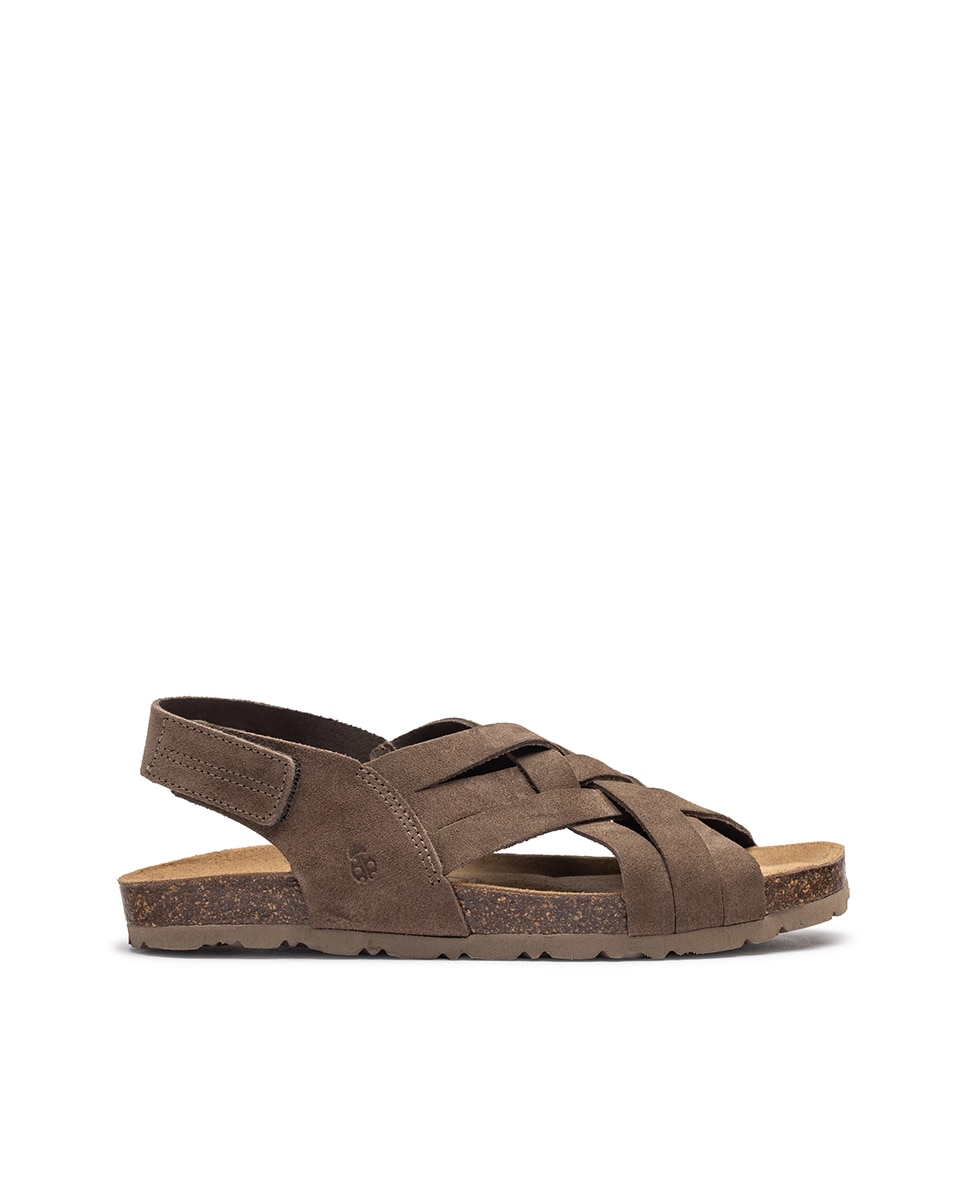 Sandalias planas de mujer de piel - Yokono - Marrón Marrón-1