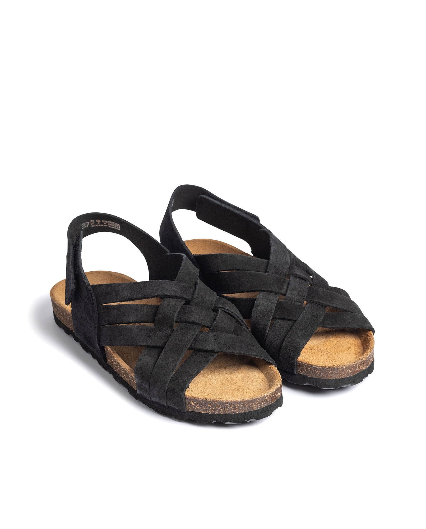Sandalias planas de mujer de piel - Yokono - Negro Negro-2