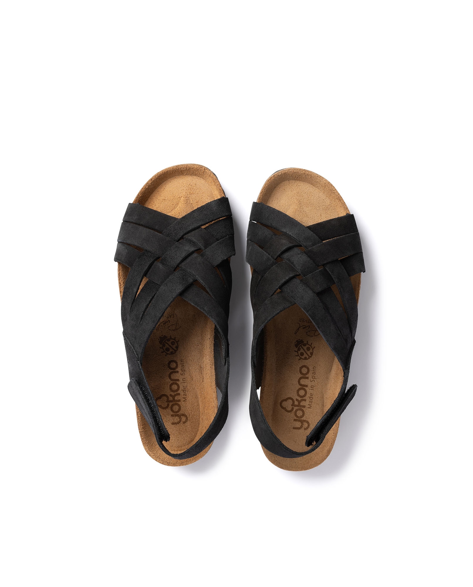 Sandalias planas de mujer de piel - Yokono - Negro Negro-5