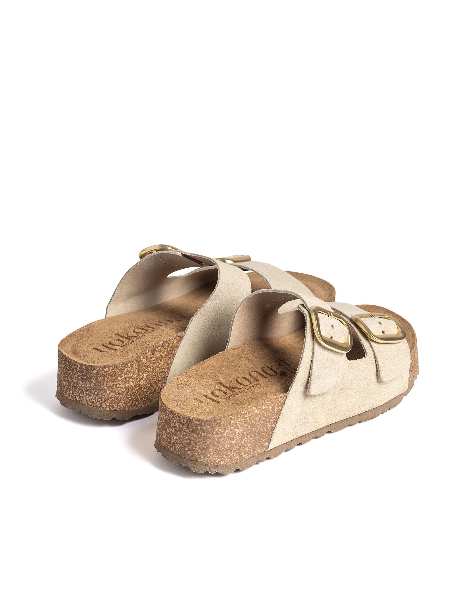 Sandalias de tacón de mujer de piel - Yokono - Beige Beige-4