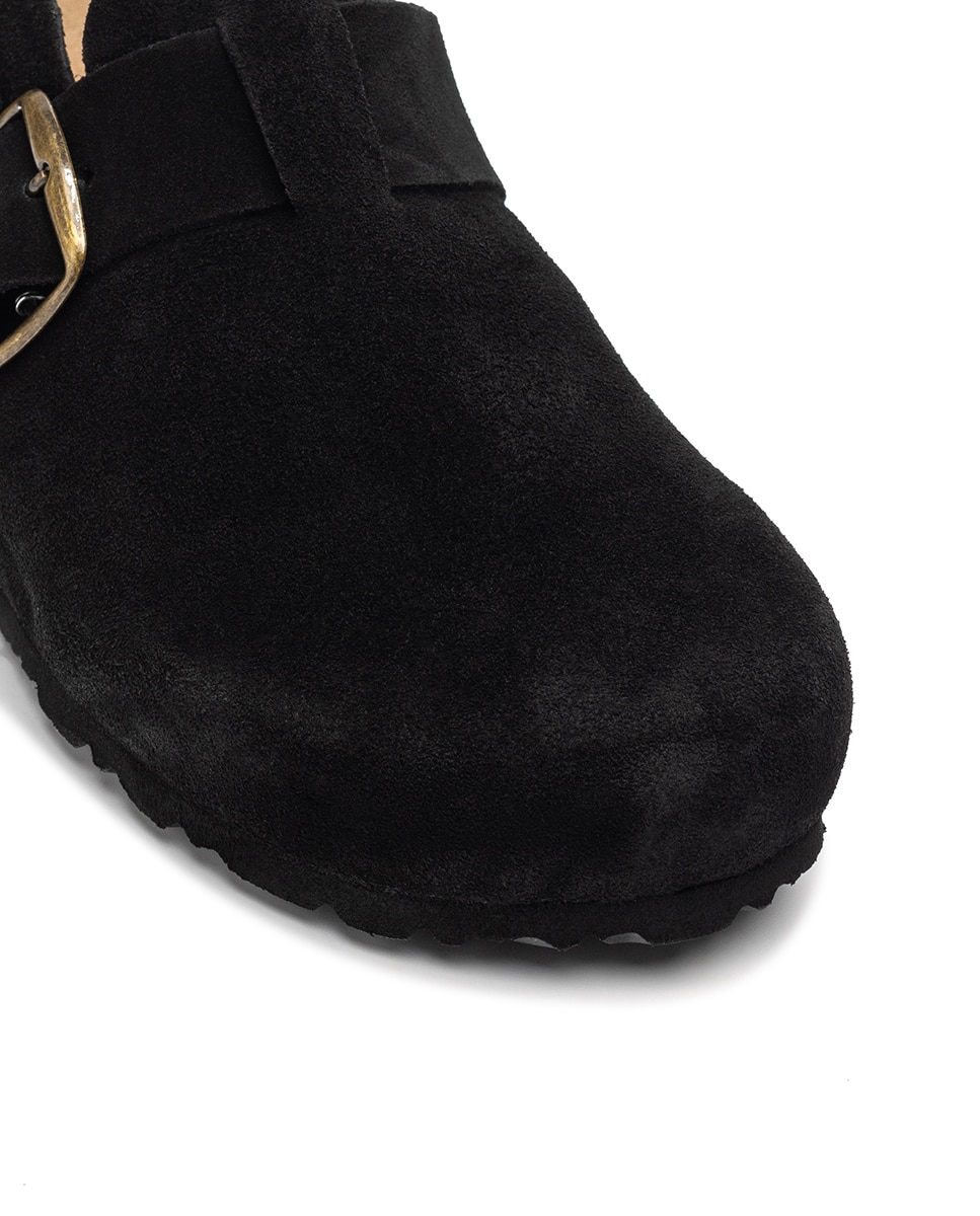 Zuecos planos de mujer de piel - Yokono - Negro Negro-4