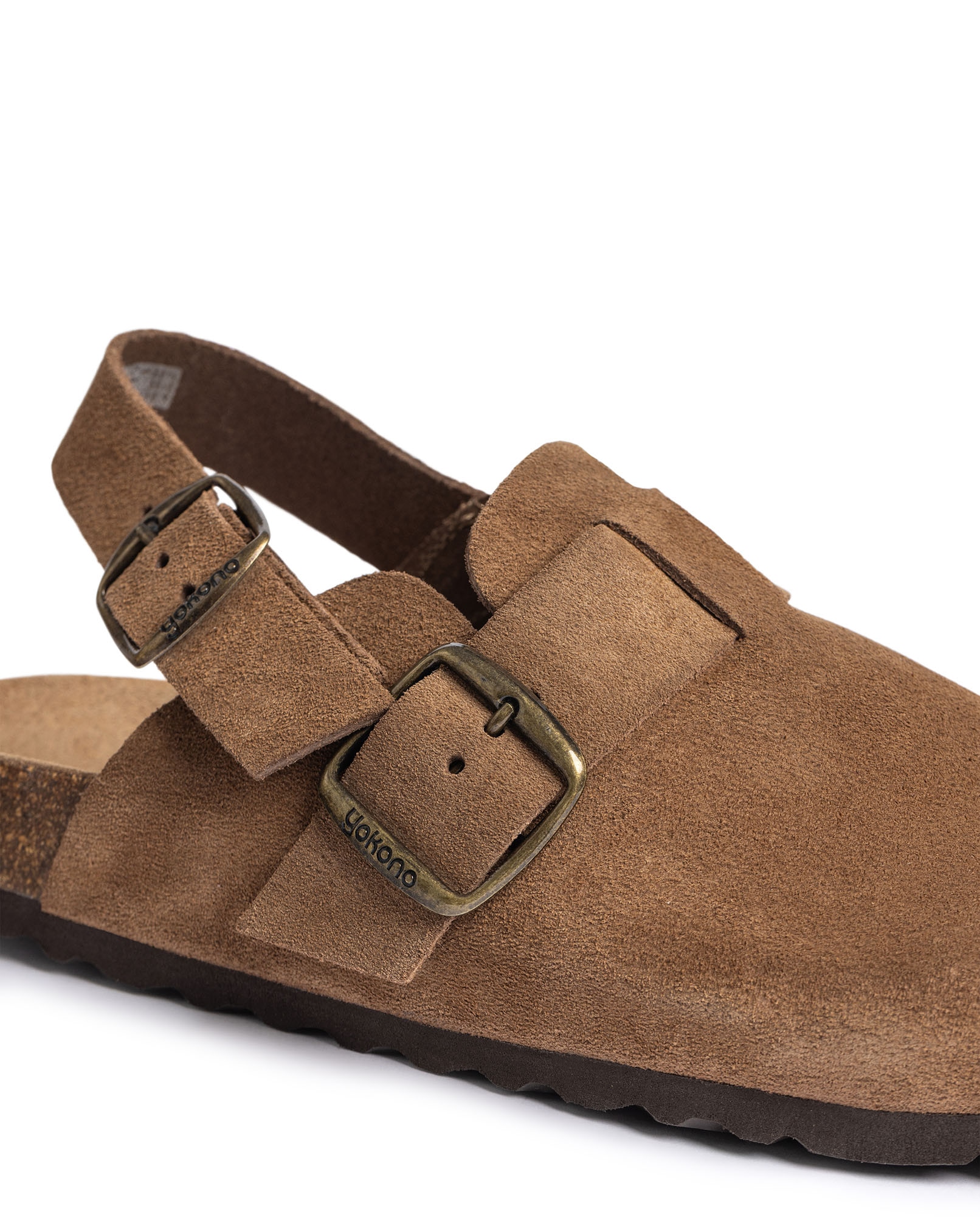 Zuecos planos de mujer de piel - Yokono - Beige Beige-3