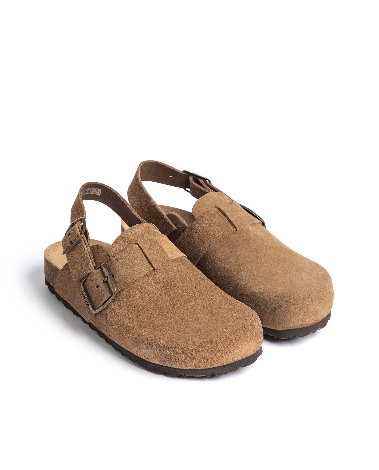 Zuecos planos de mujer de piel - Yokono - Beige Beige-2