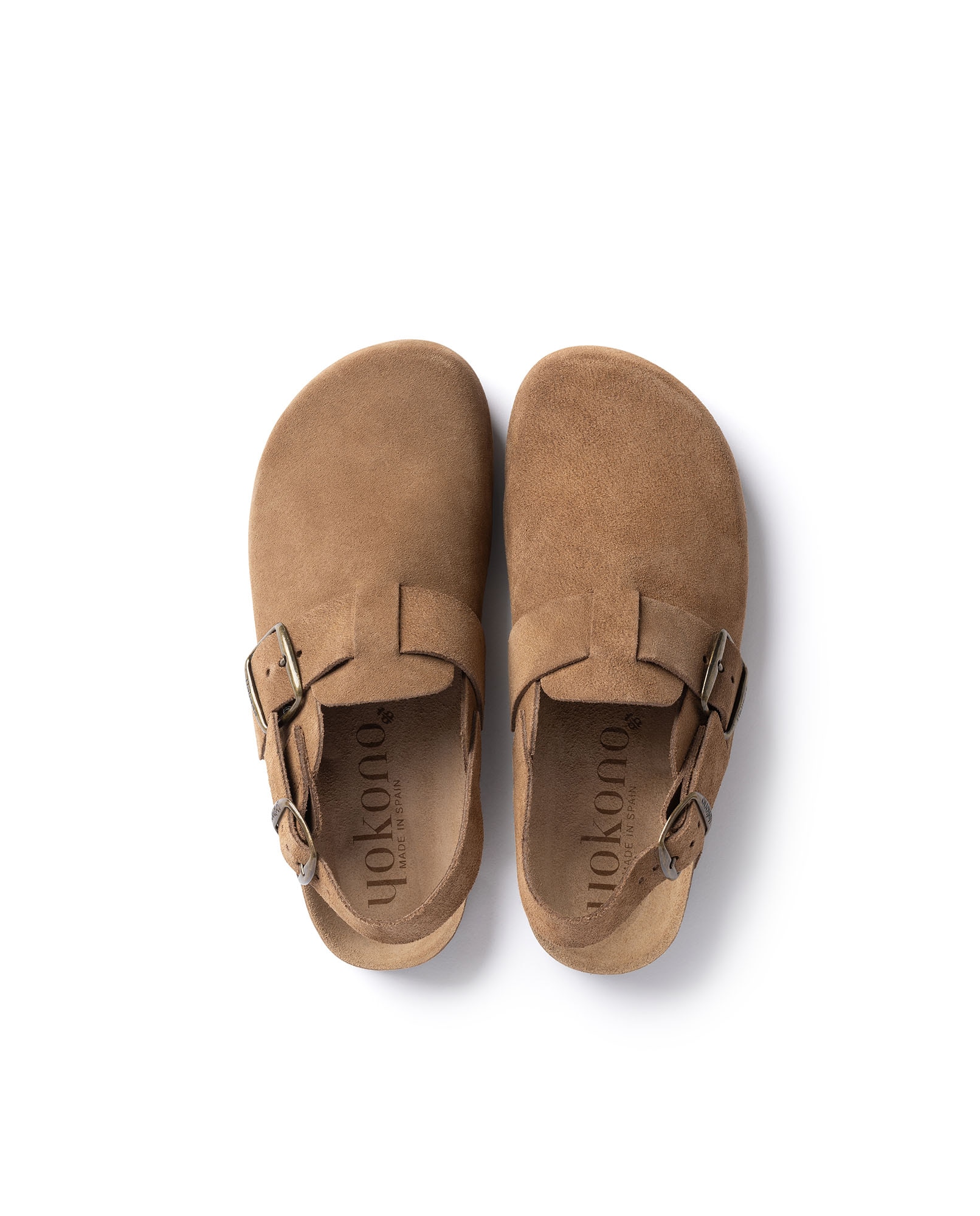 Zuecos planos de mujer de piel - Yokono - Beige Beige-5
