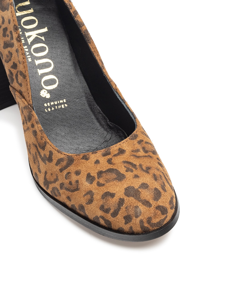 Zapatos de tacón de mujer de piel - Yokono - Estampado Estampado-3