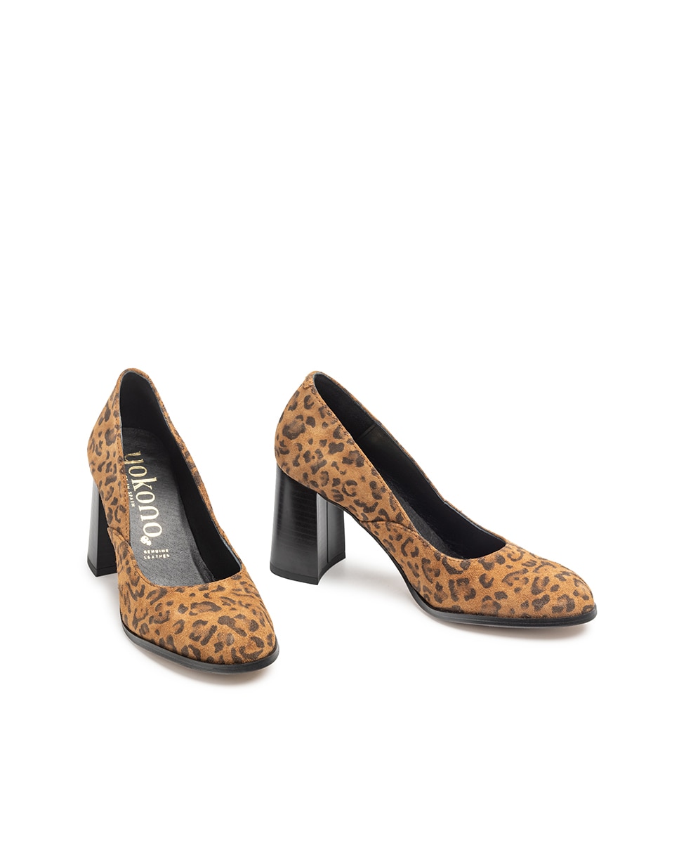 Zapatos de tacón de mujer de piel - Yokono - Estampado Estampado-2