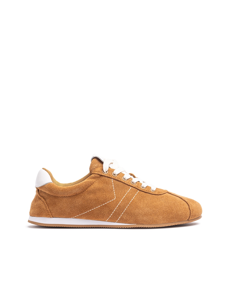 Yokono - Zapatillas de serraje de mujer con cordones.