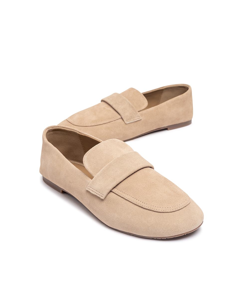 Zapatos planos de mujer de piel - Yokono - Beige Beige-6