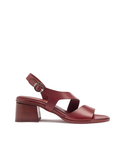 Imagen 0 de Sandalias de tacón de mujer de piel