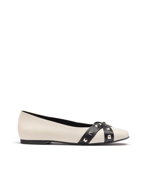 Imagen 0 de Zapatos planos de mujer de piel