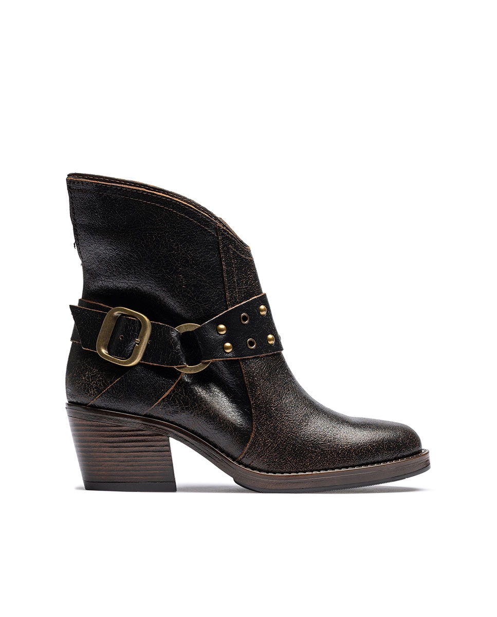 Yokono - Botines cowboy de mujer de piel.