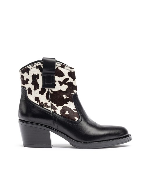 Imagen 0 de Botines de tacón de mujer de piel