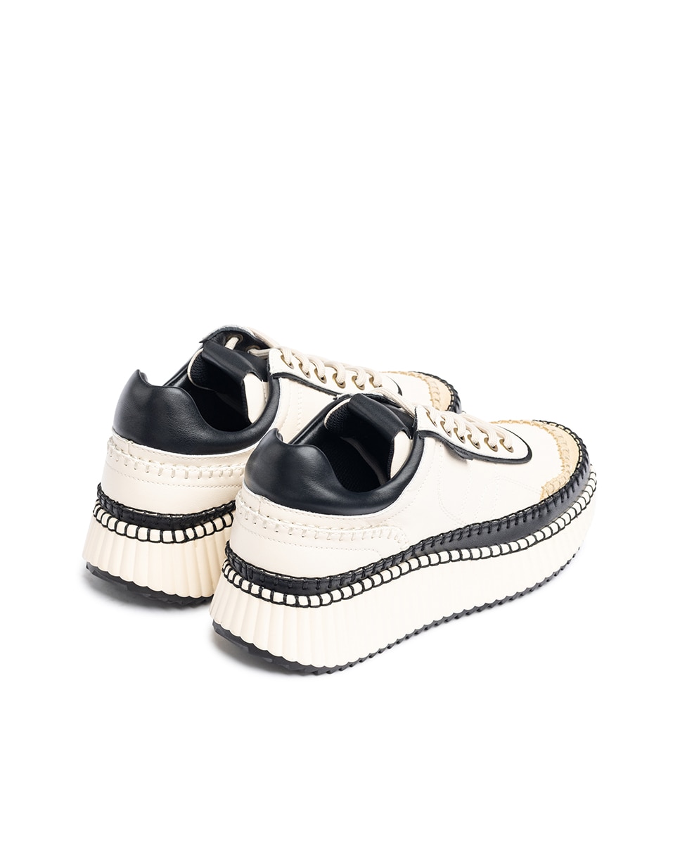 Zapatillas de mujer de piel - Yokono - Blanco Blanco-3