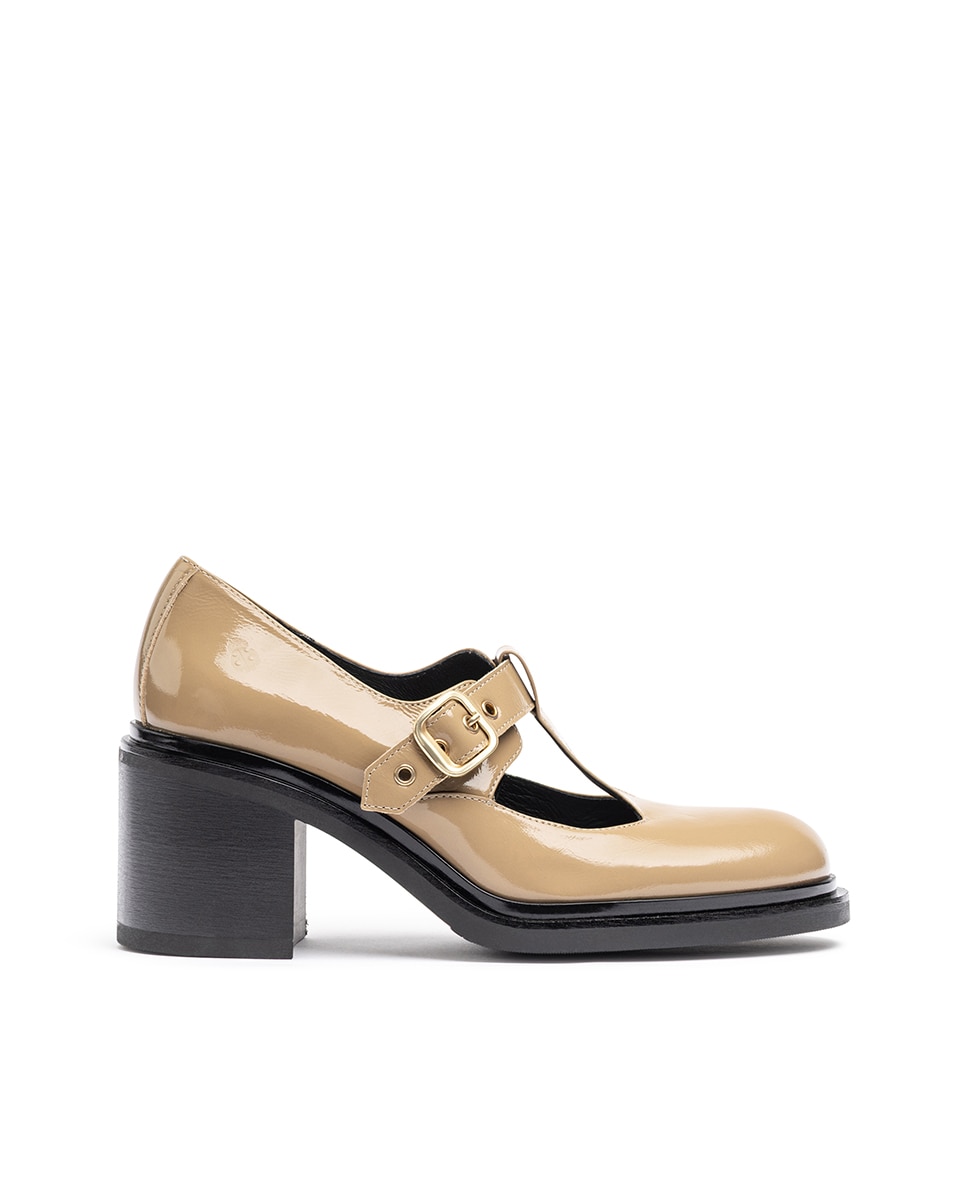 Zapatos de tacón de mujer de piel - Yokono - Beige Beige-1