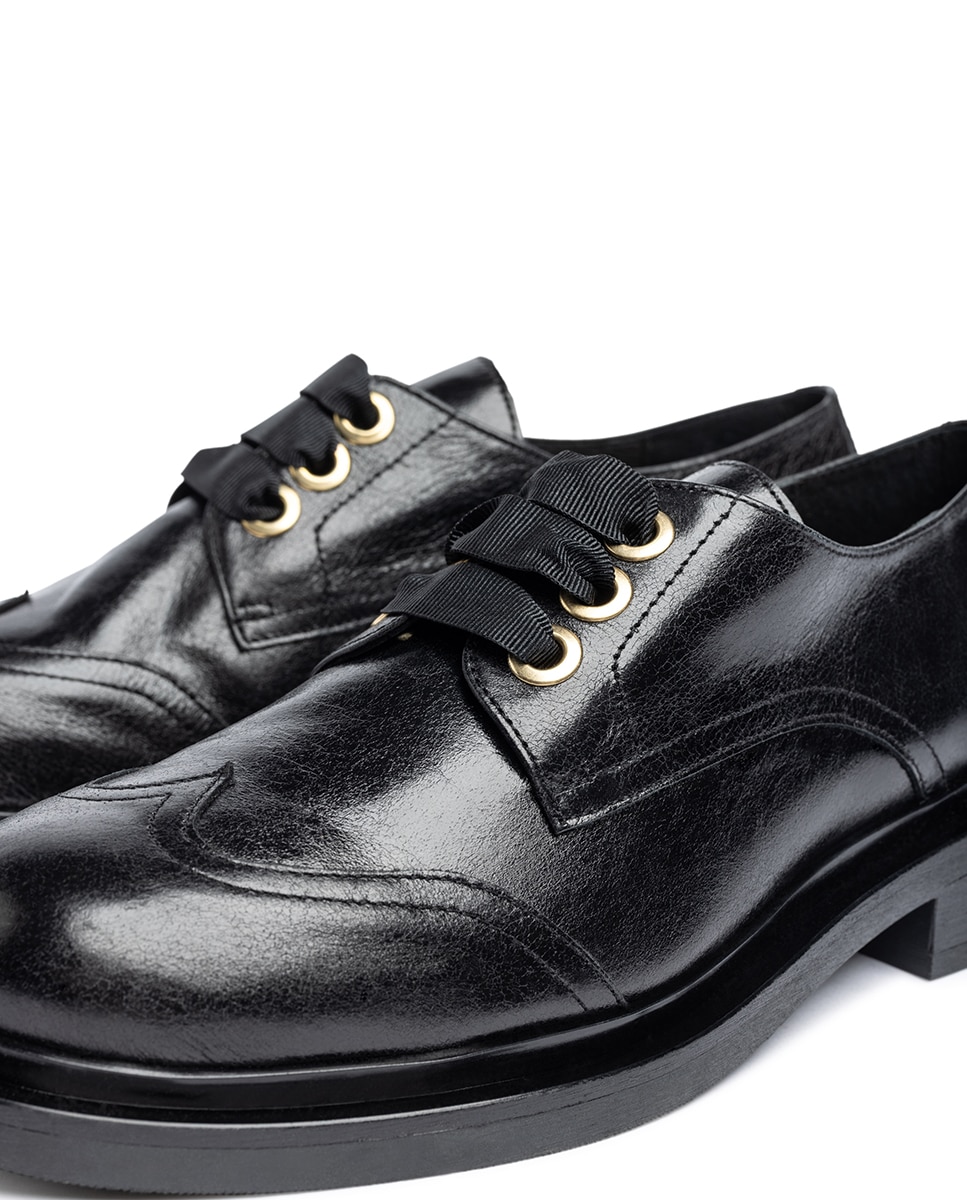 Zapatos planos de mujer de piel - Yokono - Negro Negro-4
