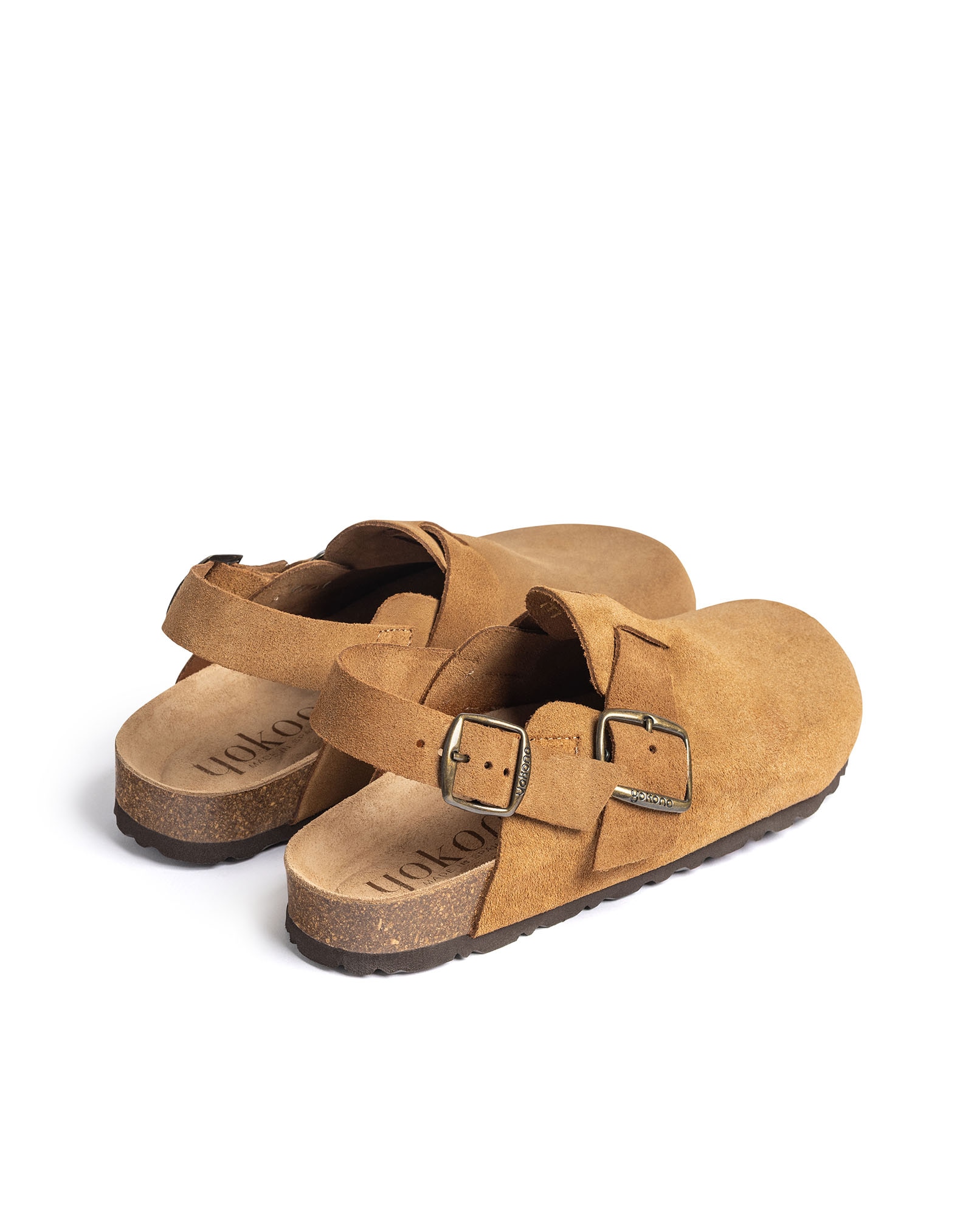 Zuecos de mujer de piel - Yokono - Marrón Marrón-4