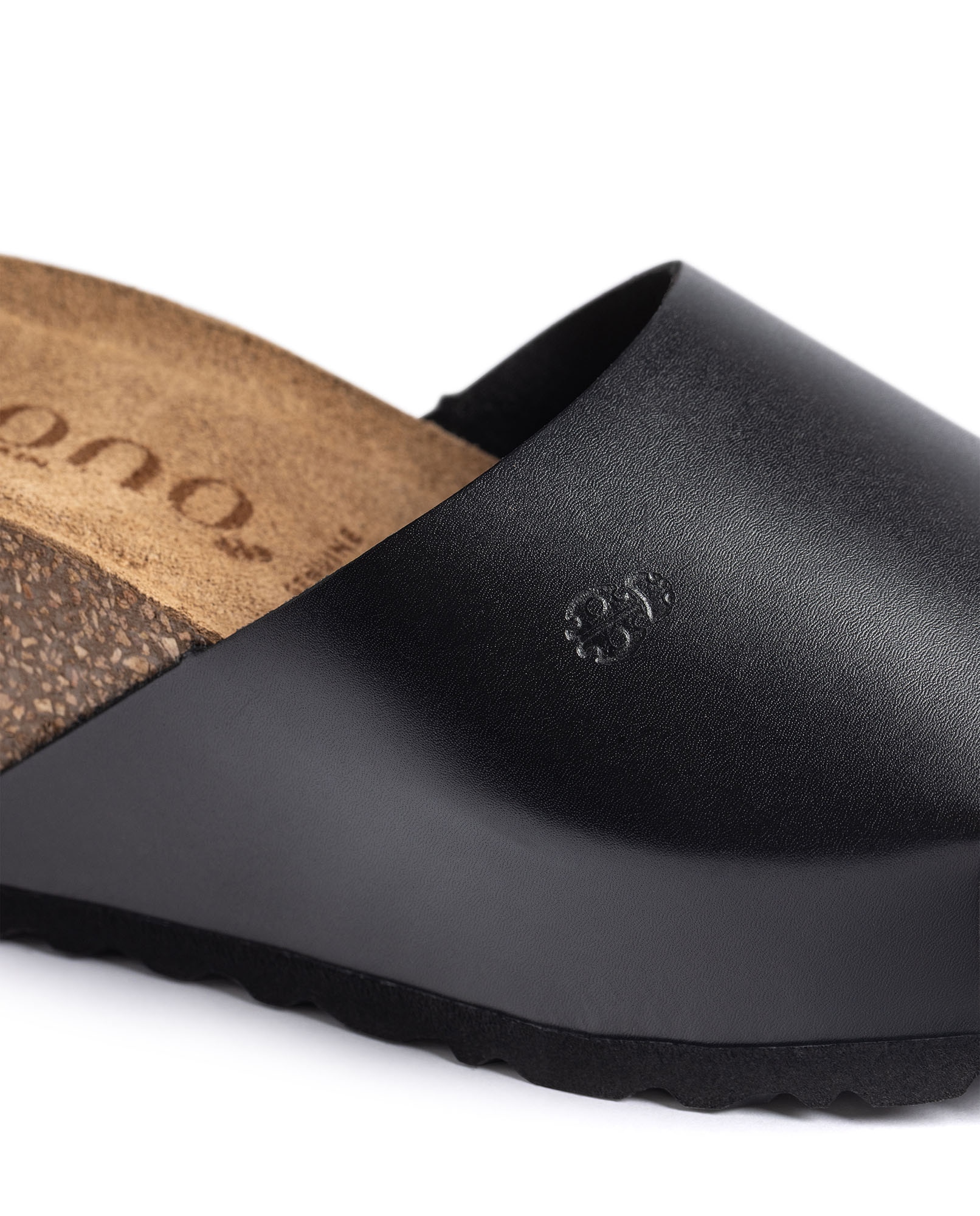 Sandalias de cuña de mujer de piel - Yokono - Negro Negro-3