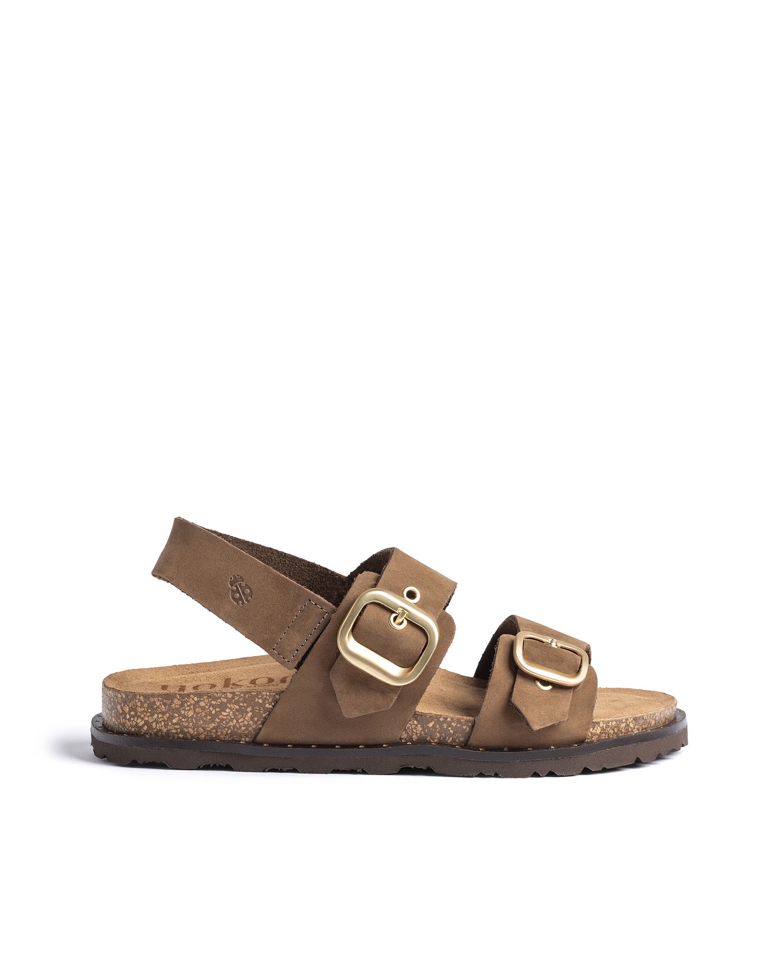 Sandalias planas de mujer de piel - Yokono - Marrón claro Marrón claro-1
