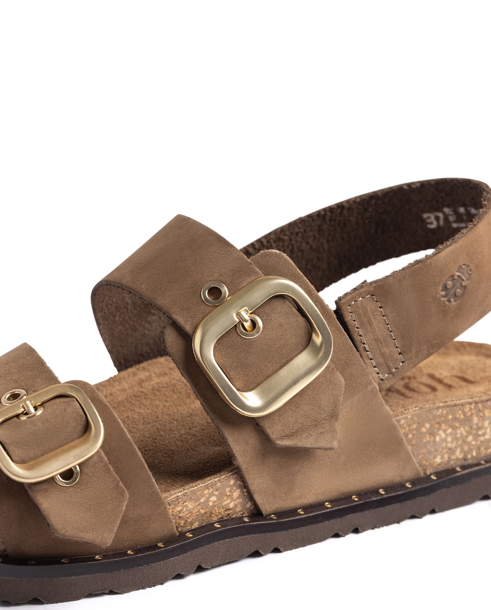 Sandalias planas de mujer de piel - Yokono - Marrón claro Marrón claro-3