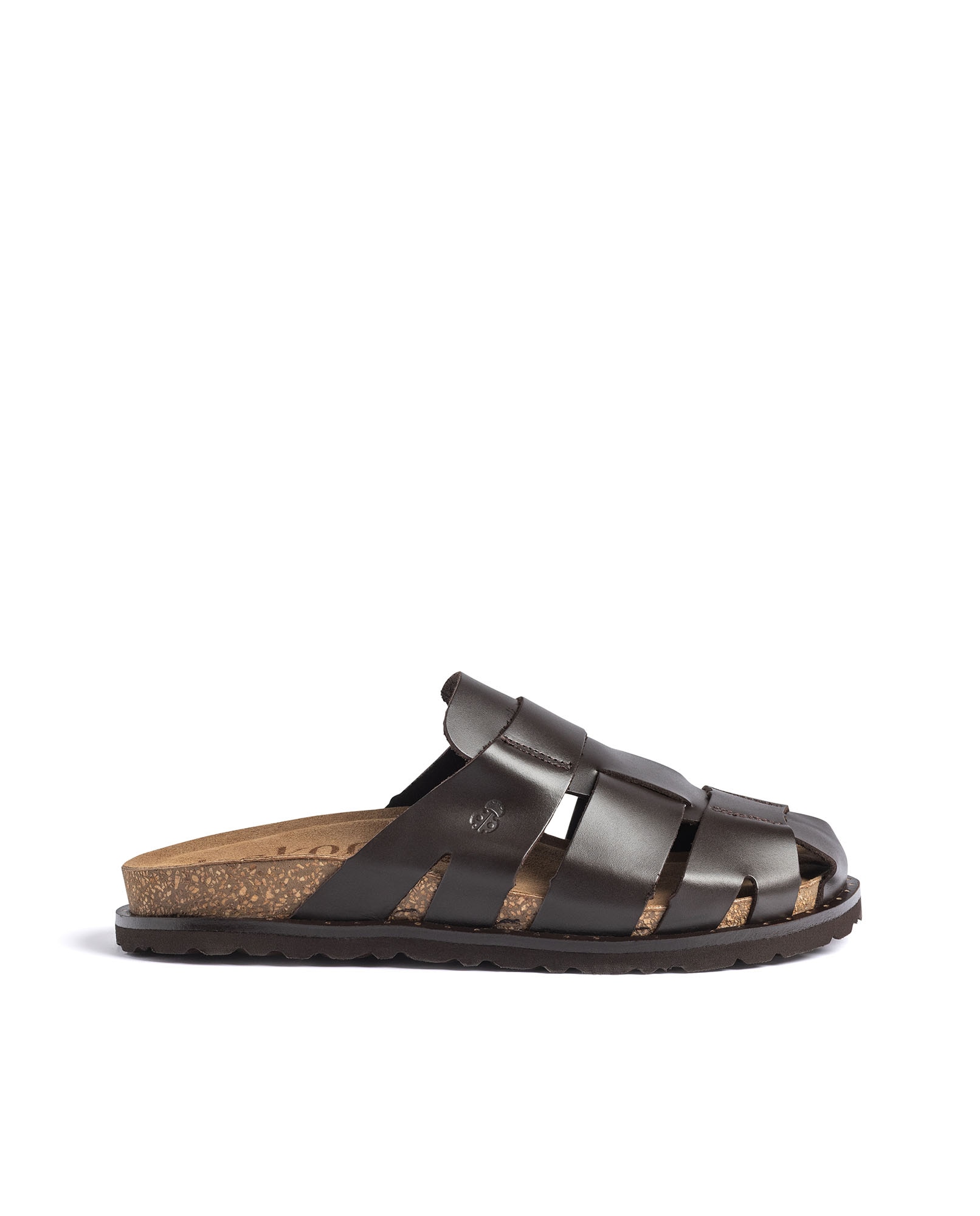 Sandalias planas de mujer de piel - Yokono - Marrón oscuro Marrón oscuro-1