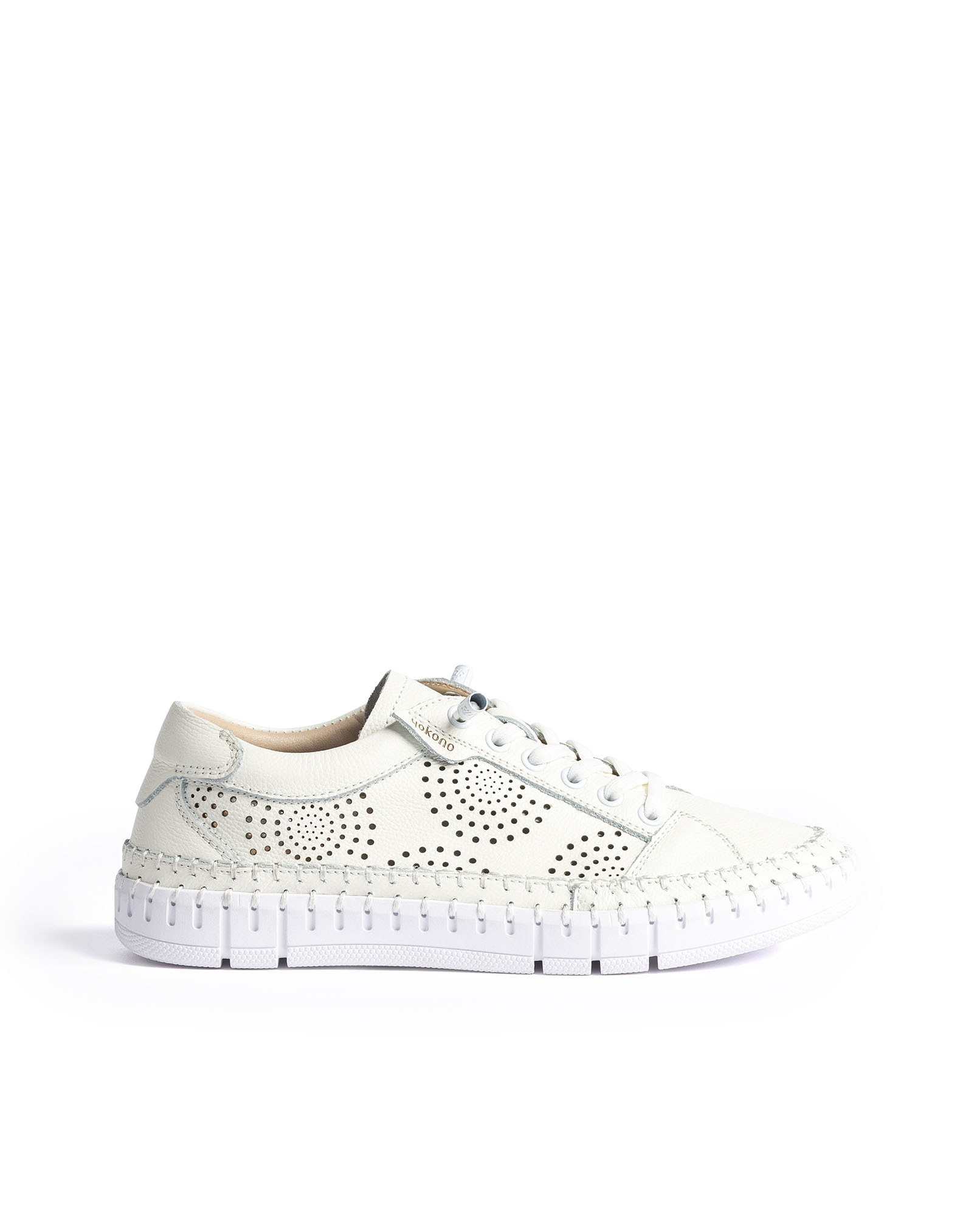 Zapatillas básicas de mujer de piel - Yokono - Blanco Blanco-1