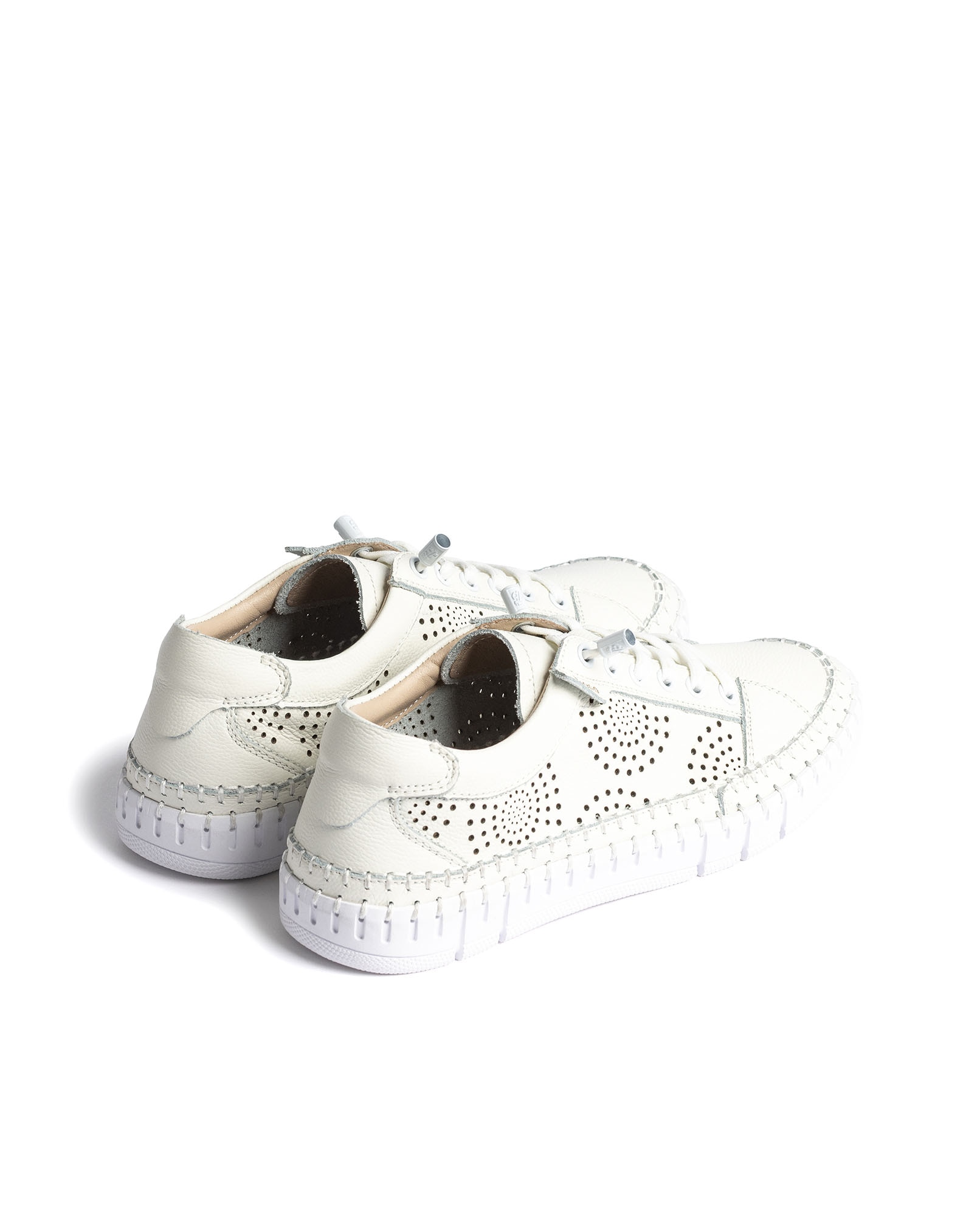 Zapatillas básicas de mujer de piel - Yokono - Blanco Blanco-4
