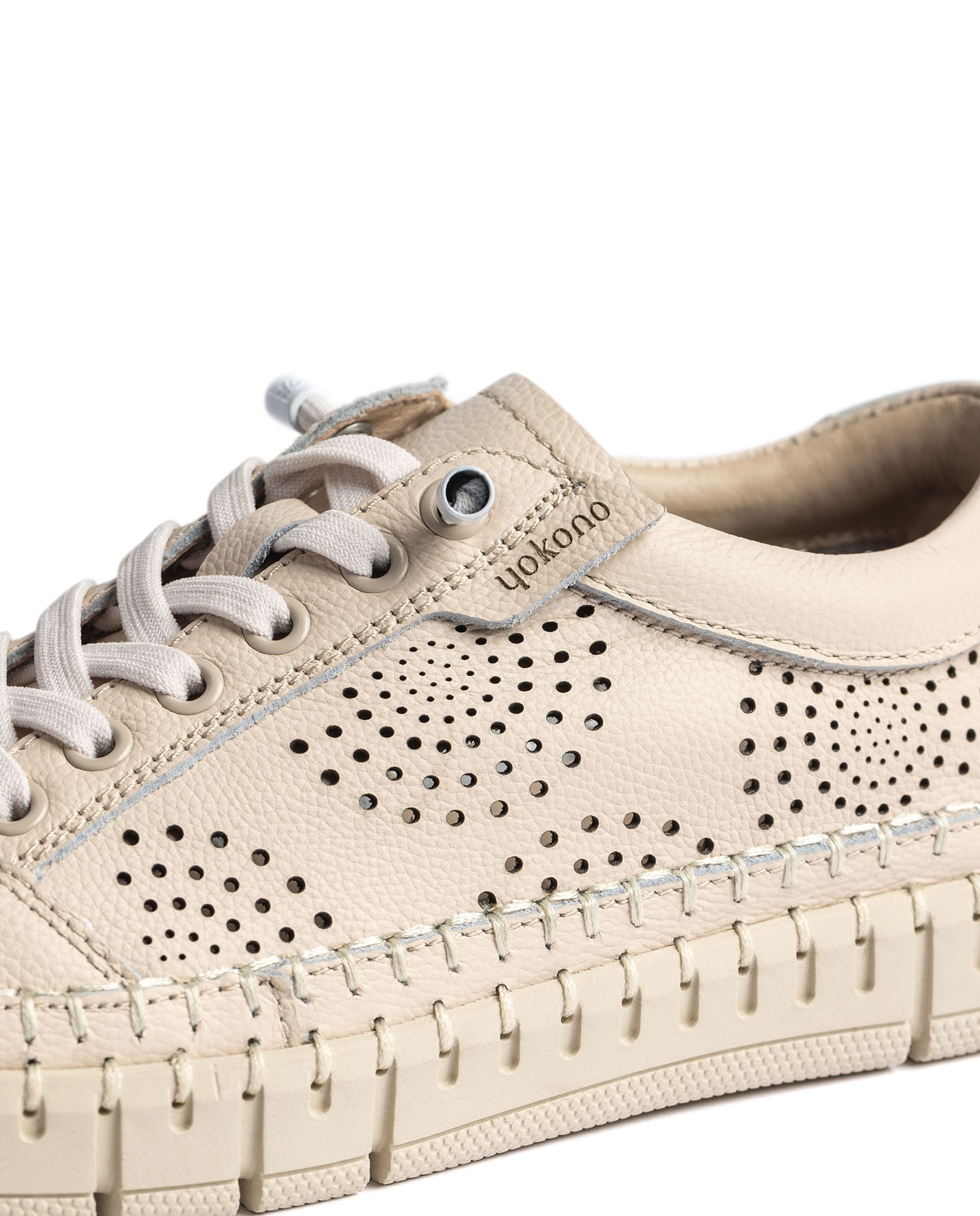 Zapatillas básicas de mujer de piel - Yokono - Natural Natural-3