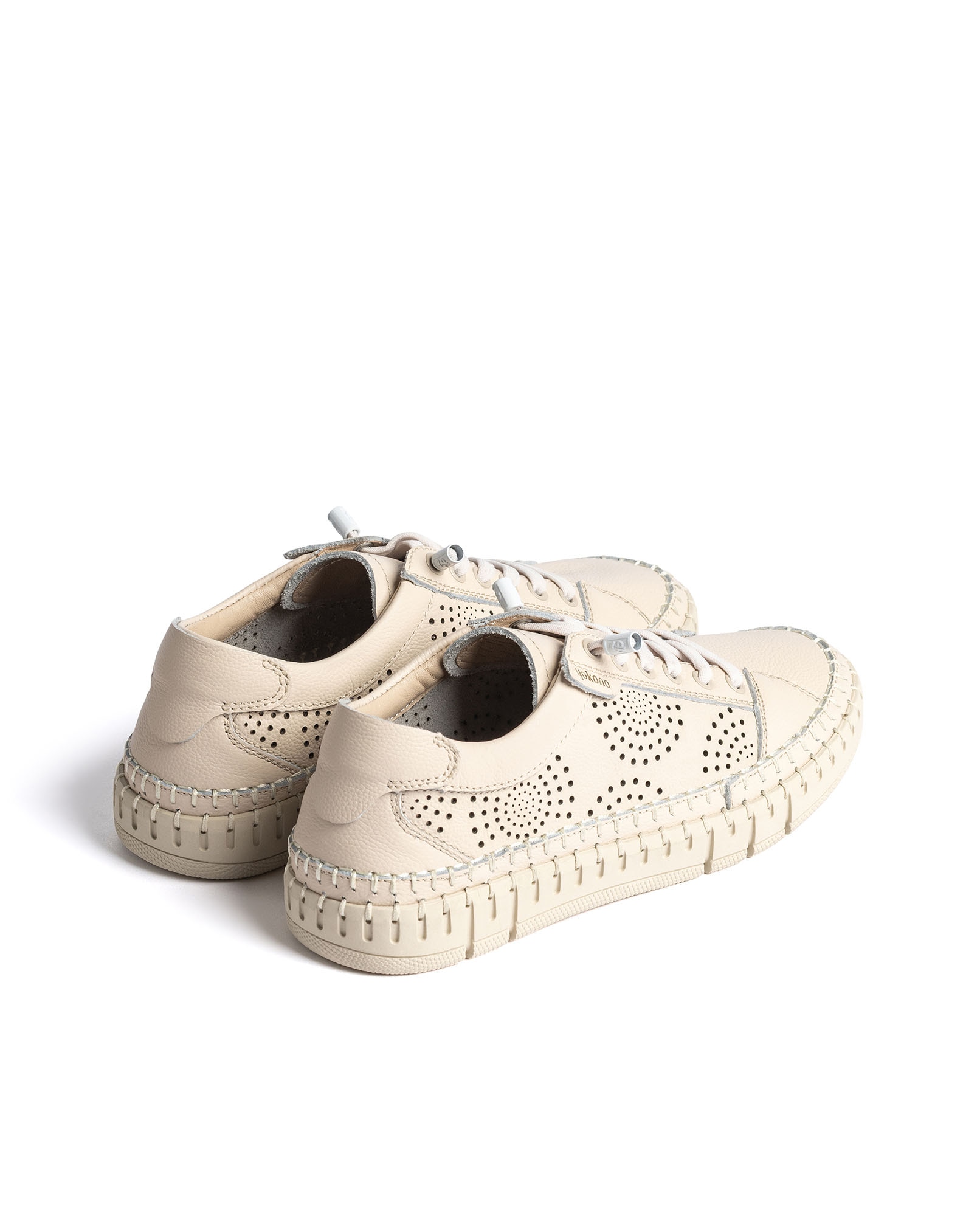 Zapatillas básicas de mujer de piel - Yokono - Natural Natural-4