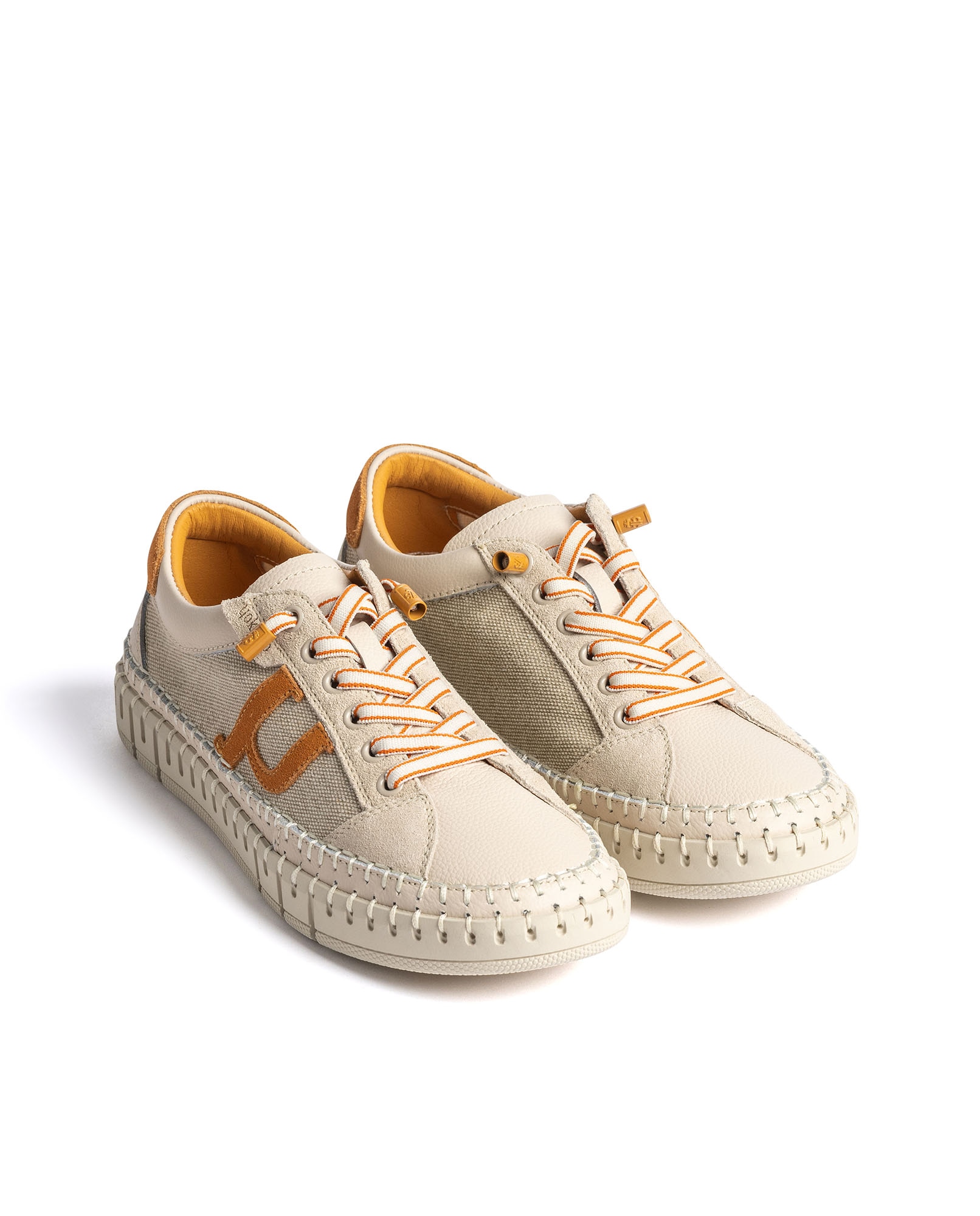 Zapatillas de mujer de piel - Yokono - Naranja mango Naranja mango-2